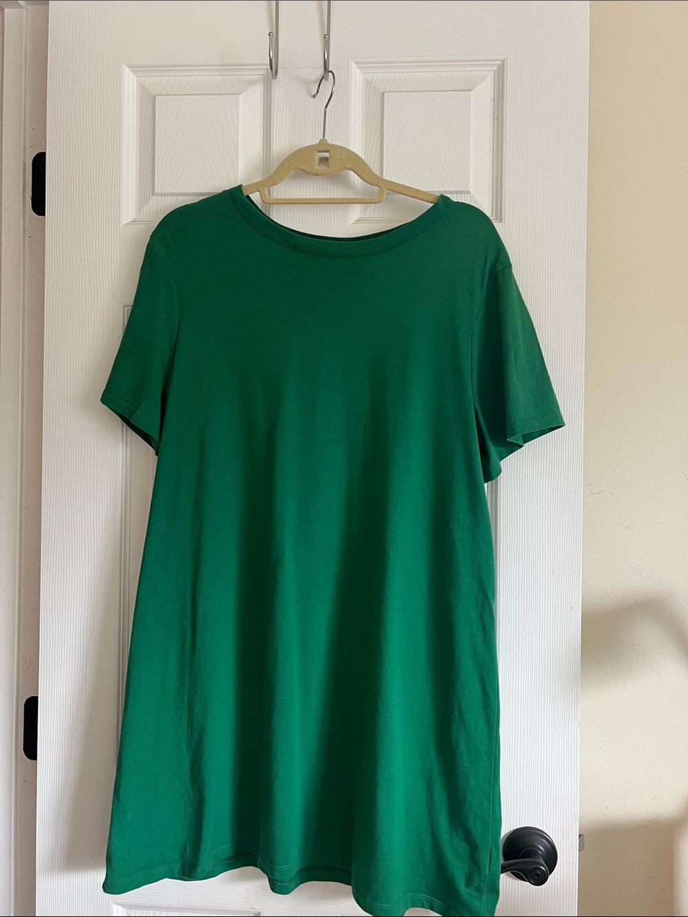 Green Short Sleeve T-Shirt Dress